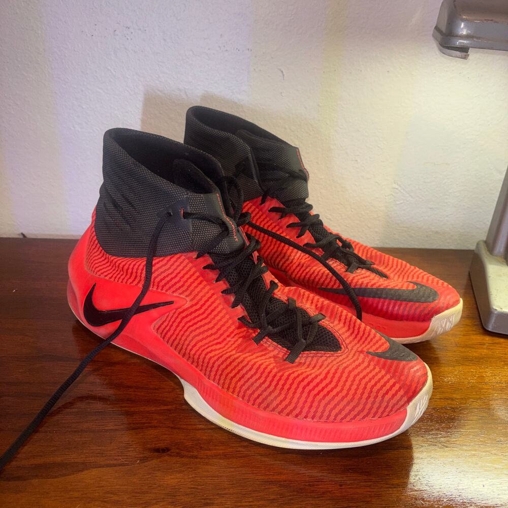 Nike Zoom Clear Out Shoes Mens 14 University Red/Black Basketball 844370-606